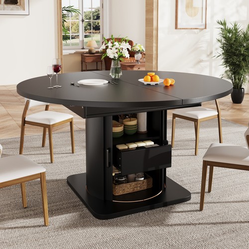 Extendable dining table round - dining,