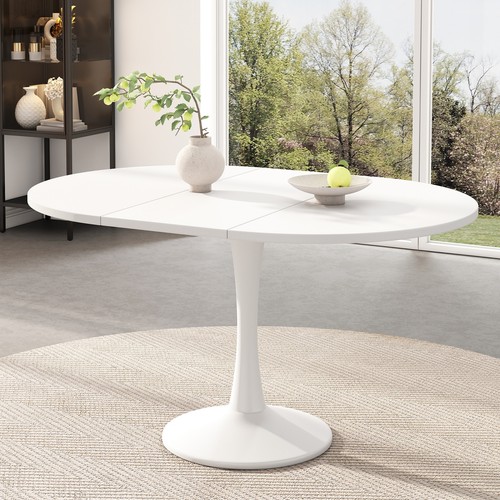Extendable round oval - extendable, dining
