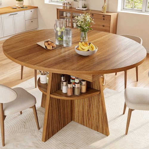 Extendable round dining table - extendable,