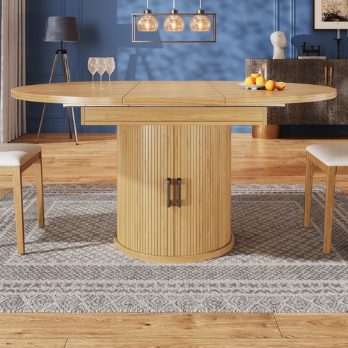 Extendable dining table round - extendable,