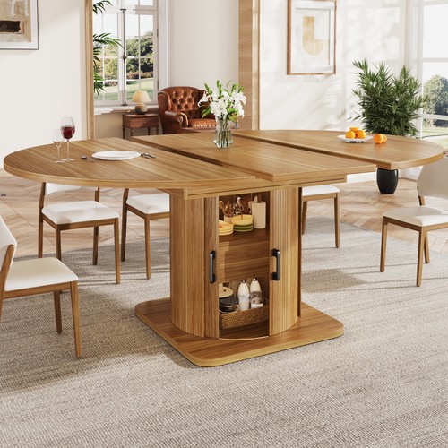 Extendable round oval dining - extendable,