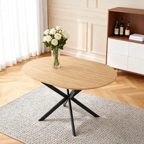 Round oval wood effect top - round,