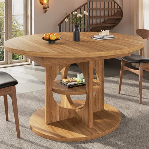 Extendable round dining table - extendable,