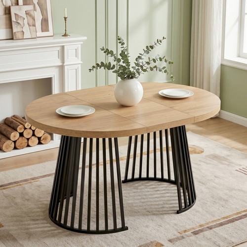 Extendable round dining table - extendable,