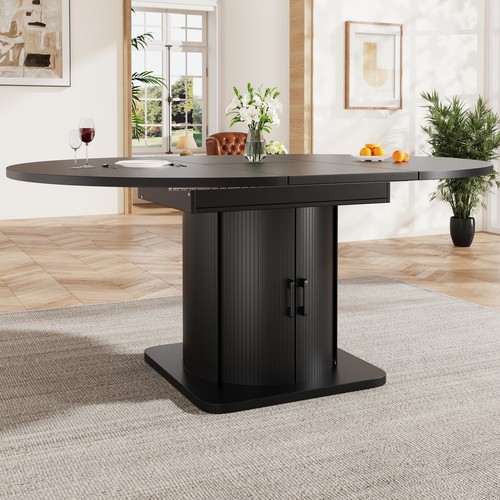 Round extendable dining - extendable,