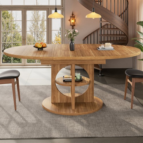 Round extendable dining - round,
