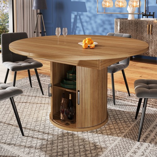 Extendable round dining table - dining,