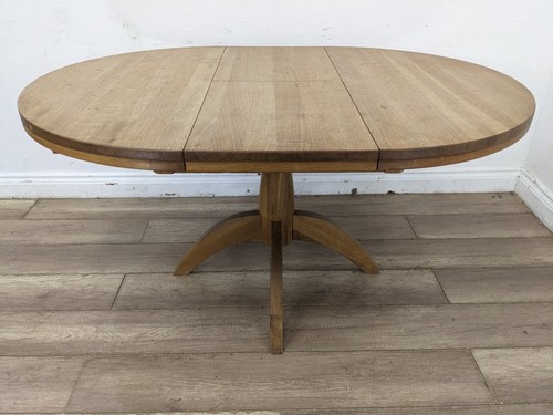 Dining table round oval oak - table,