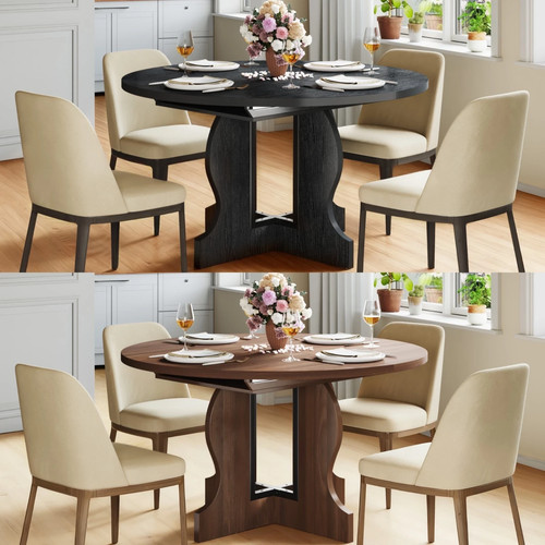 Extendable dining table wooden - extendable,