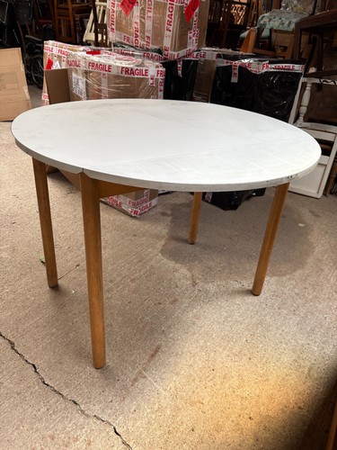Round drop leaf table - table, dining